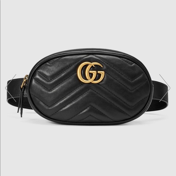 Authentic Gucci GG Marmont Matelasse Belt bag - Picture 1 of 9